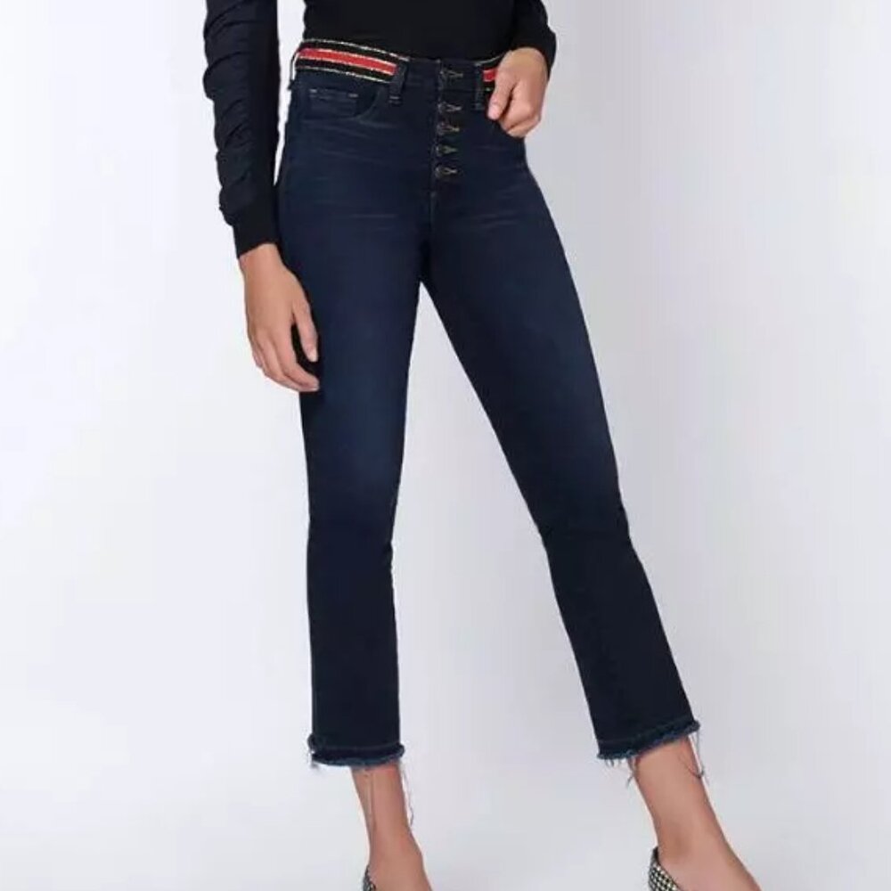 Veronica Beard Carolyn Tux High Rise Baby Boot Jeans Size 24 J0720211SLA $278